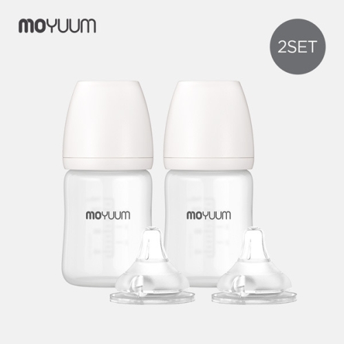 모윰 안심코팅 노꼭지 유리젖병 150ml 2팩_이미지