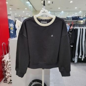 에어워크주니어 봄신상 가격할인 아동 주니어 여아 심플 리본 링 맨투맨 R251G1253B 블랙 145 80_이미지