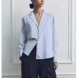 3Y10284 여자신상 긴팔셔츠 캐주얼 스트라이프 셔츠 4043201