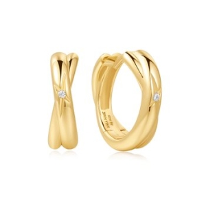 골드 크로스 듀오 925 실버 링 귀걸이 E061-16G_이미지