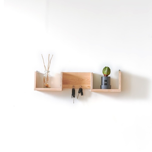 굿모닝침대 편백나무 다용도 벽걸이형 선반 K-105_이미지