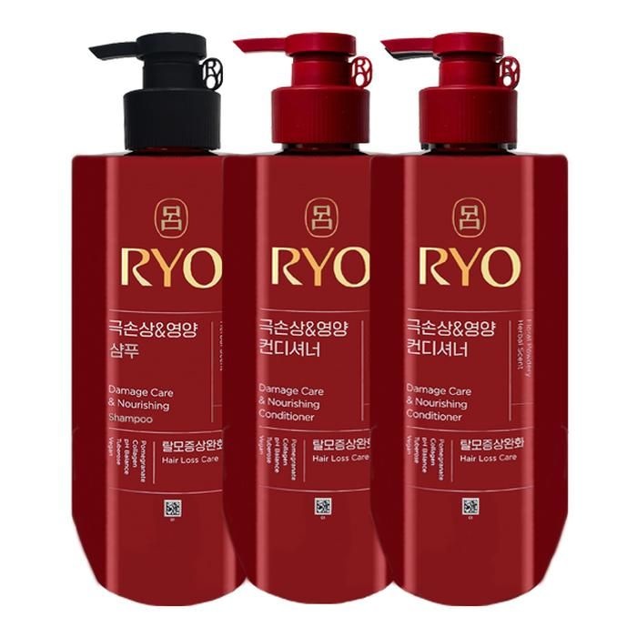 려 함빛 극손상&영양 샴푸 592ml+컨디셔너 592ml 2개 3종세트_이미지