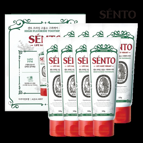 센토 프라임 고불소 구취케어 치약 120g (8개)_이미지