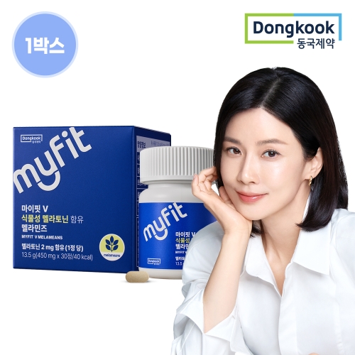 동국제약 마이핏 V 식물성 멜라토닌 멜라민즈 450mg 30정 (1개)