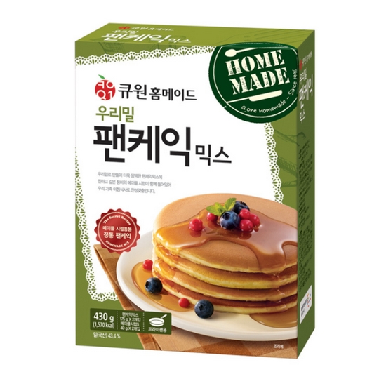 큐원 홈메이드 우리밀 팬케익 믹스 430g (10개)_이미지