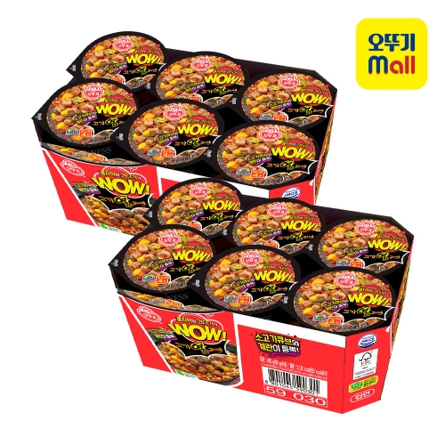 오뚜기 WOW 고기 열라면 80g (12개)