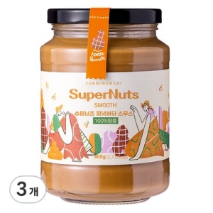 슈퍼너츠 100% 땅콩 피넛버터 스무스 460g (3개)_이미지