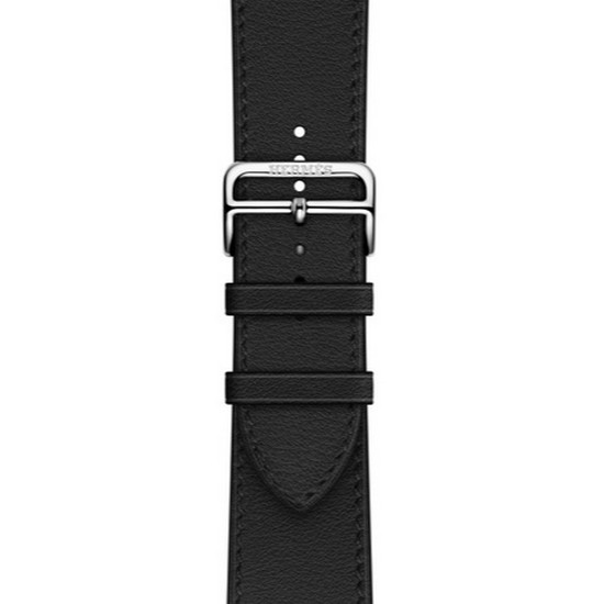 APPLE 워치 에르메스 스위프트 가죽 싱글 투어 디플로이먼트 버클 (누아) (42mm/44mm/45mm)_이미지