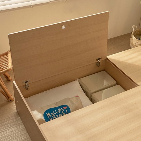 알파침대 이브 무헤드 1단 수납 침대 SS (매트별도)_이미지