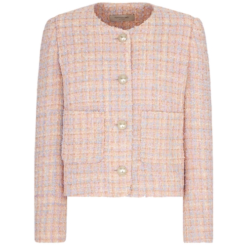 케네스레이디 골드 버튼 트위드 크롭 자켓 EGJKNB9900_이미지