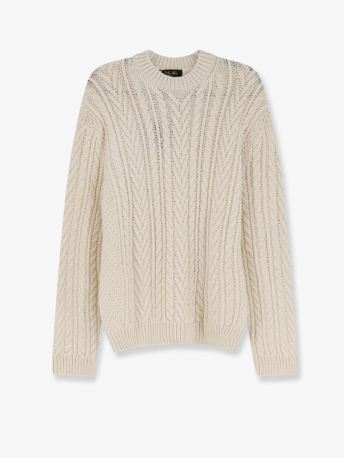 로로피아나 Schooner sweater in cashmere and abaca blend FAQ91221230 Nougat 16JP9_이미지