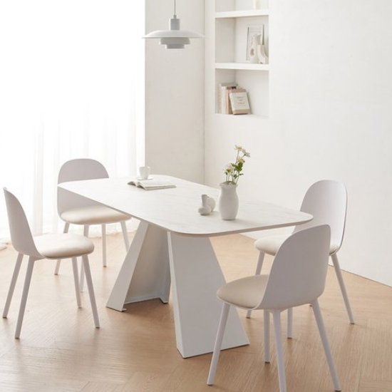 보니애가구 달리아 포세린 세라믹 식탁 1800 (의자4개)_이미지