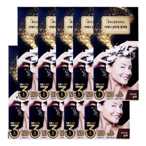 리체나 샴푸형 골드 염색제 자연스러운 흑갈색 10개_이미지