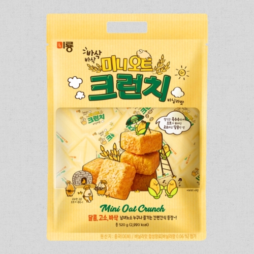 오성물산 미룡 미니오트 크런치 바닐라향 520g