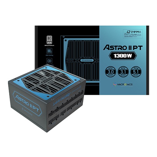 마이크로닉스 ASTRO II PT 1300W 80PLUS플래티넘 풀모듈러 ATX3.1_이미지