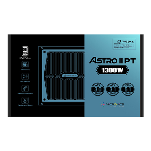 ����ũ�δн� ASTRO II PT 1300W 80PLUS�÷�Ƽ�� Ǯ��ⷯ ATX3.1