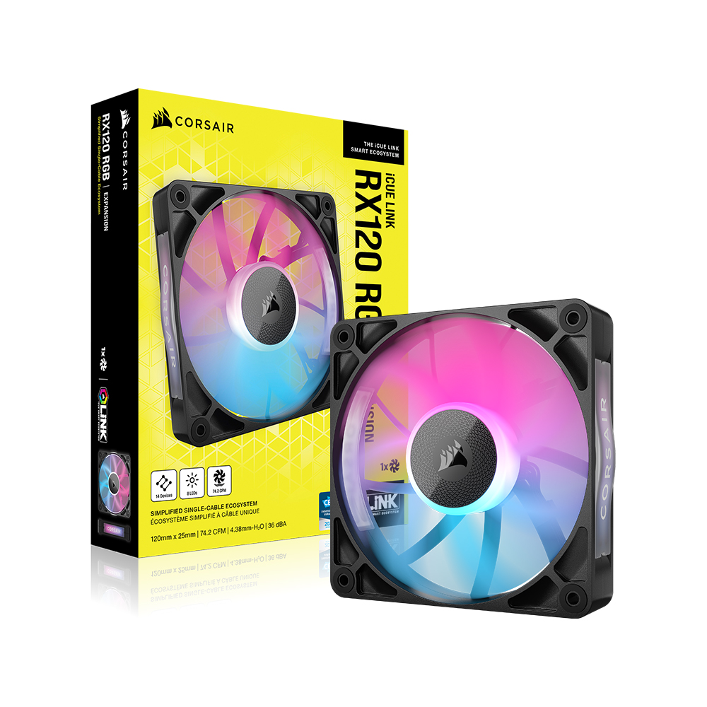 CORSAIR iCUE LINK RX120 RGB Expansion Fan (블랙)_이미지