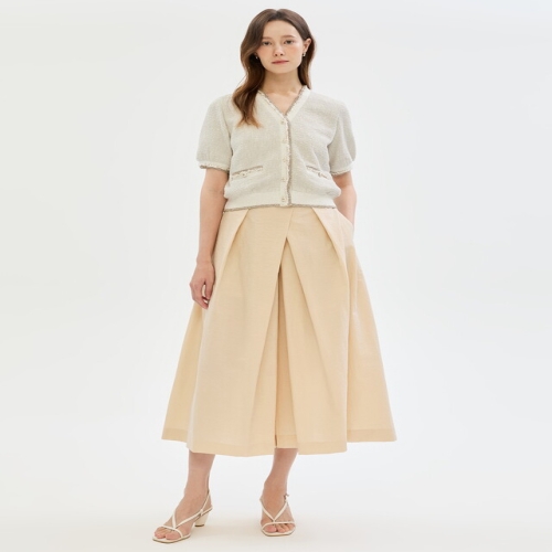 뉴욕우먼 뉴욕 여성 JSPA5B420I2 베이지 턱장식 코튼혼방 하프팬츠