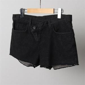 빅사이즈사랑해요 I950L207 블랙사선단추숏반바지 DO 8862915
