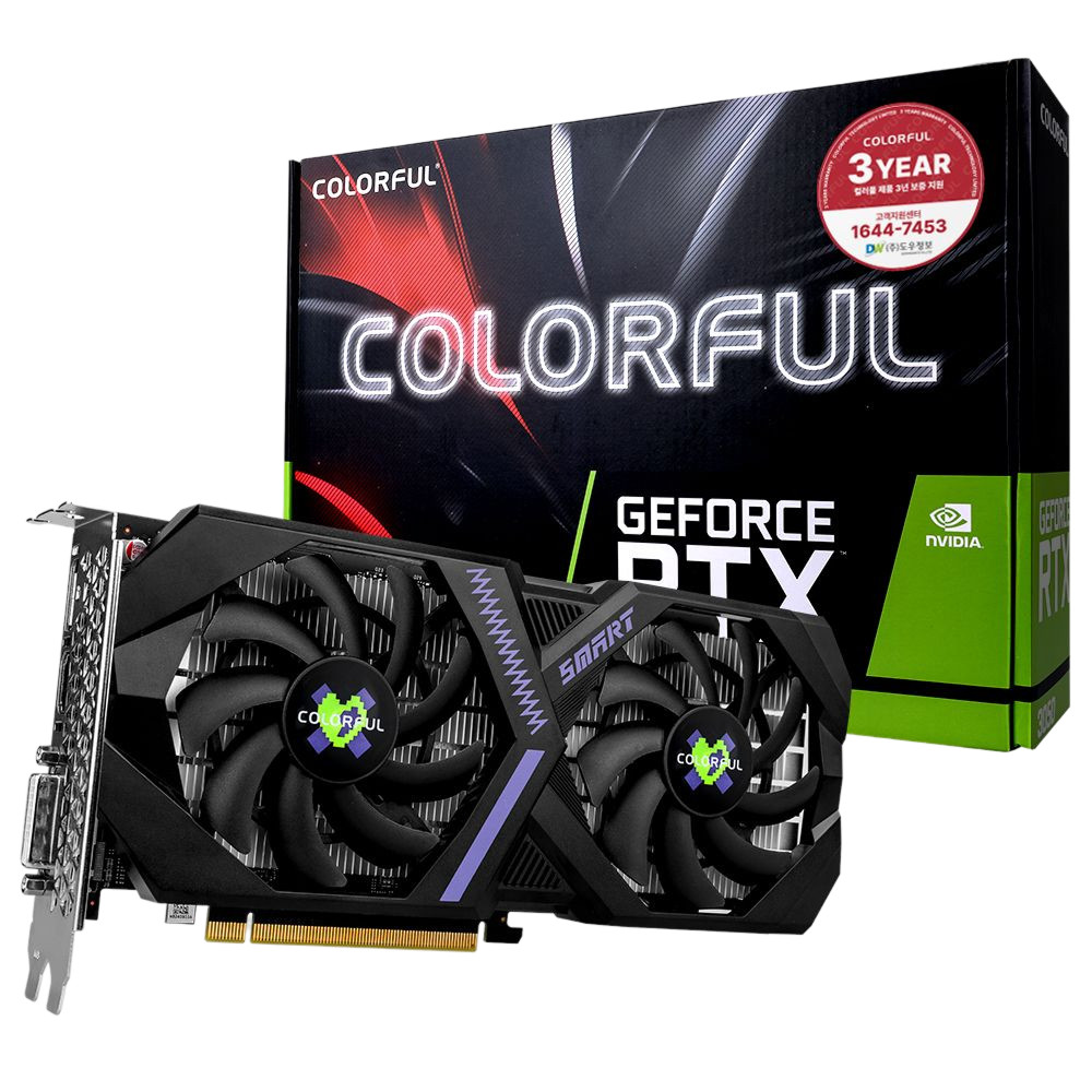 COLORFUL ������ RTX 3050 GAMING DUO V4 D6 6GB ��������