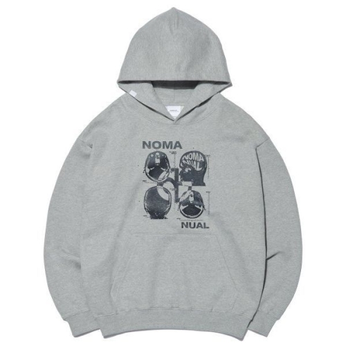 노매뉴얼 티셔츠 반팔 스트릿 데일리 NOMANUAL MRI HOODIE MELANGE633447