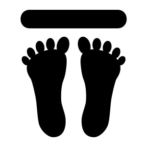 발자국 발바닥 바닥 발모양 대기선 스티커 FOOT106_이미지