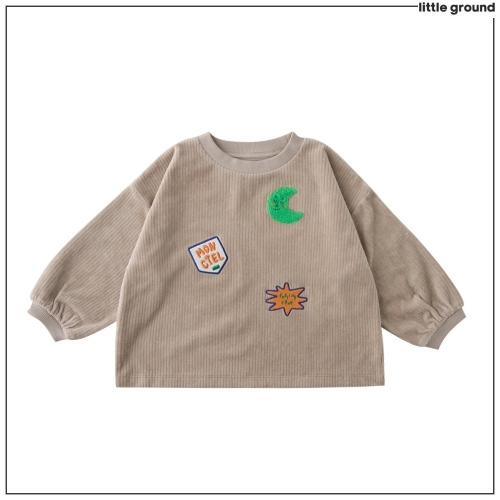 12 74C21-330-01 GR 데님인더박스-와펜벨로아티셔츠