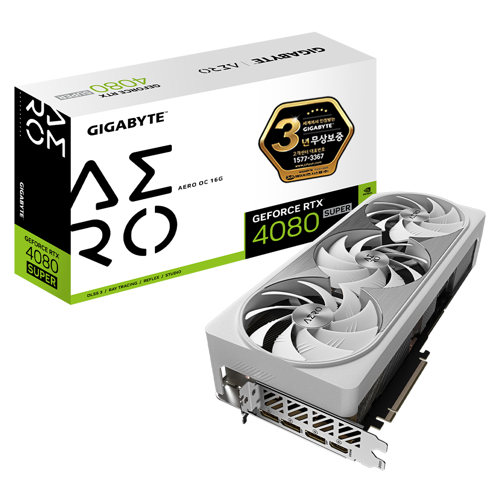 GIGABYTE ������ RTX 4080 SUPER AERO OC D6X 16GB ���̾���