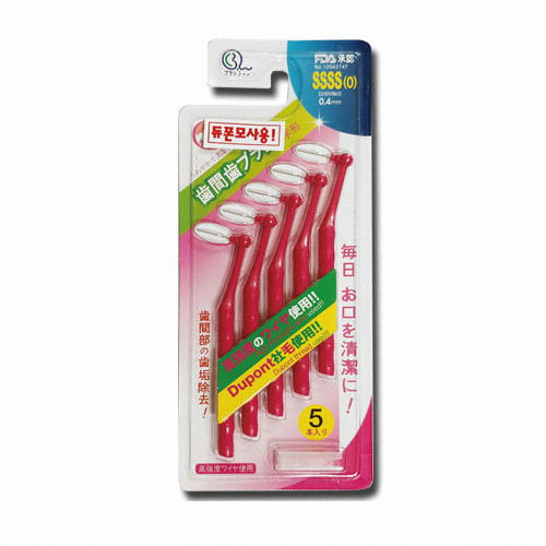 에버덴 치간칫솔 L자형 SSSS 0.4mm 5개