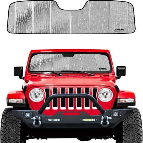 JEEP 2018-2026 랭글러 JL/2020-2026 글래디에이터 JT 액세서리 두꺼운 6겹 전면 창문 선쉐이드 커버