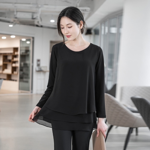 모슬린 엄마옷 이중 쉬폰 블라우스 RTY613332 중년여성/50대/60대/70대/마담/빅사이즈/할머니옷/여자