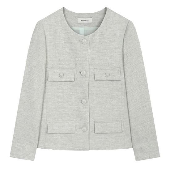 쉬즈미스 라운드넥 크롭 트위드 자켓 SWWJKO22030