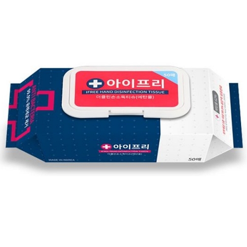 아이프리 ㅤ더클린 손소독티슈 캡형 50매 (1팩)_이미지