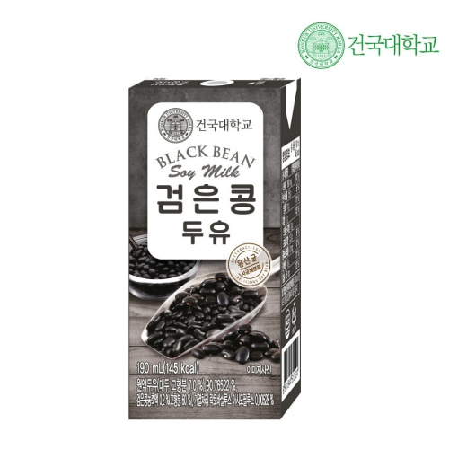  건국유업 건국대학교 검은콩 두유 72팩 유산균함유