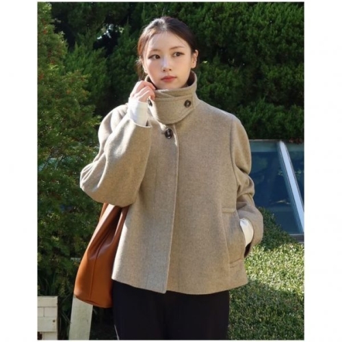 LF 앳코너 FREE사이즈 라이트세피아 볼륨 숏 코트 AECO3F005S1 1022988