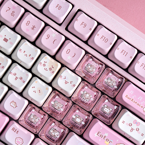 SPM Soulcat 고함량 PBT 염료승화 영문 키캡 169키 쫑긋 고양이 이모지_이미지