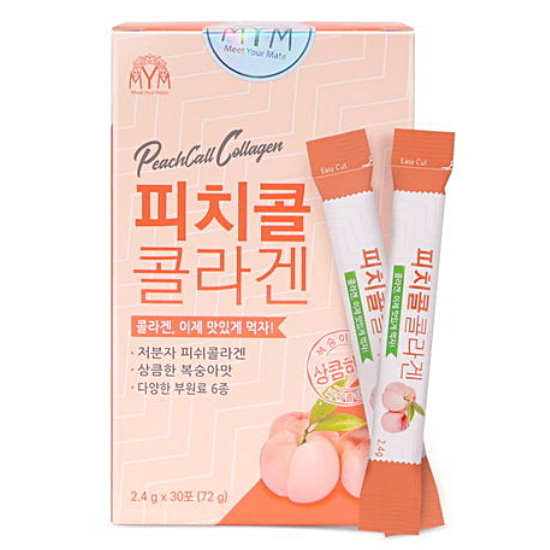 비유피 피치콜 콜라겐 복숭아맛 30포 (1개)_이미지