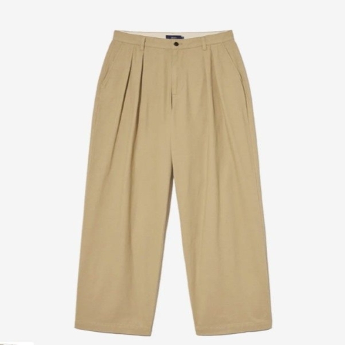 예일 남여공용 와이드핏 투 턱 빈티지 치노 팬츠 YEF1PT351ABE_이미지