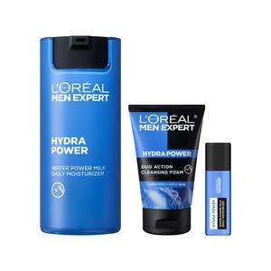  로레알파리 맨 엑스퍼트 이드라파워 수분 올인원 50ml + 아쿠아 클렌징 폼 50ml + 수분 or 안티에이징 세럼 22ml