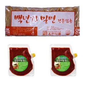 옥천식품 옥천 백년가 밀면비빔SET  냉면2kg+비빔장1kg  10인분