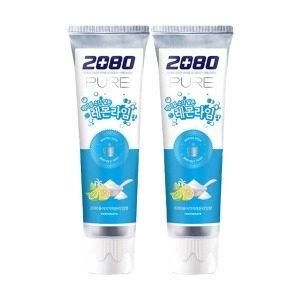 애경 2080 퓨어 베이킹소다 담은 레몬라임 치약 125g (2개)