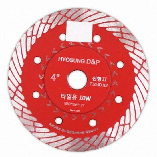 효성디앤피 4인치 타일용 터보커터