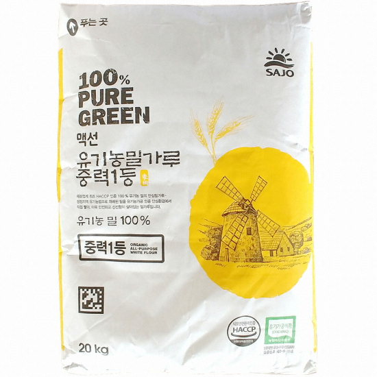 사조동아원 맥선 유기농 밀가루 중력1등 20kg (1개)_이미지