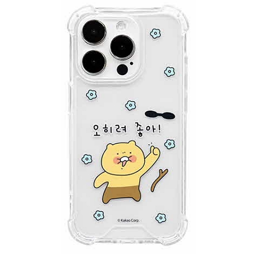 아이콘스 카카오프렌즈 갤럭시S21 FE 슬로피 춘식이 투명방탄 강화케이스_이미지