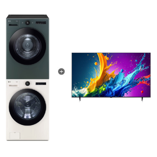 LG전자 트롬 오브제컬렉션 FX24ENE + RD20GNG + TV 86QNED70TEA이미지입니다. 누르면 해당 게시물로 새창이동합니다.