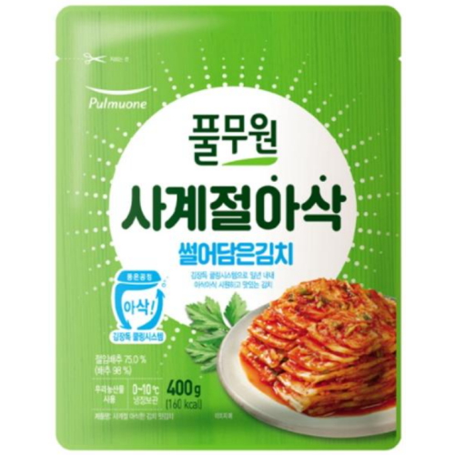 풀무원 사계절 아삭 썰어담은김치 400g