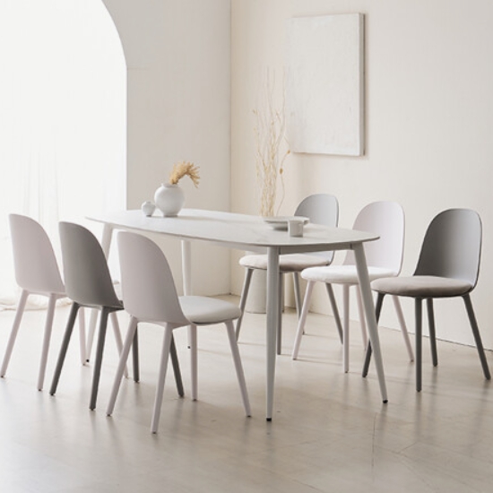 파로마 홈즈 디아 원형 세라믹 사각 식탁 1800 (라운드의자6개)_이미지