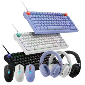 로지텍 G316 <b>X</b> 75 +<b>G304</b> <b>X</b> <b>SUPERLIGHT</b> + G325 키보드 마우스 헤드셋 세트