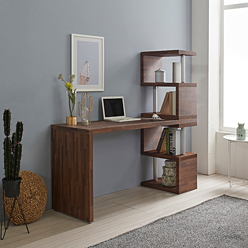 셀레스타 워너비 책상+4단 소형 책장 세트 (1200x550)_이미지