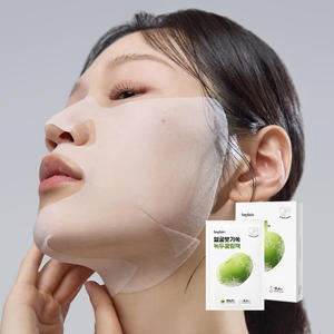 비플레인 녹두 쿨링 앤 슬림 페이스 마스크 (20매)_이미지